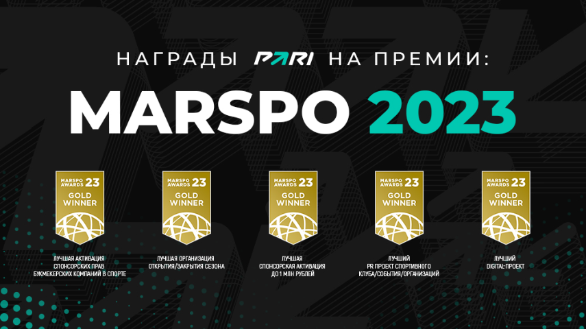MARSPO AWARDS 2023: у БК PARI пять наград